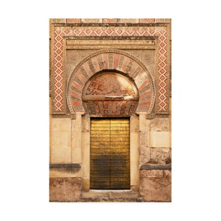 Trademark Fine Art Philippe Hugonnard 'Made in Spain Golden Mezquita Door' Canvas Art, 22x32 PH01577-C2232GG